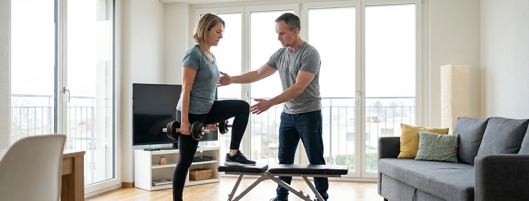 Illustrative supported movement session for a sample assistant-enabled profile in Geneva, Switzerland